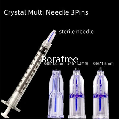 Nanosoft Microneedles 34G 1.0mm 1.2mm 1.5mm Fillmed Hand Three Needles for Anti Aging Around Eyes and Neck Lines Skin Ca supplier