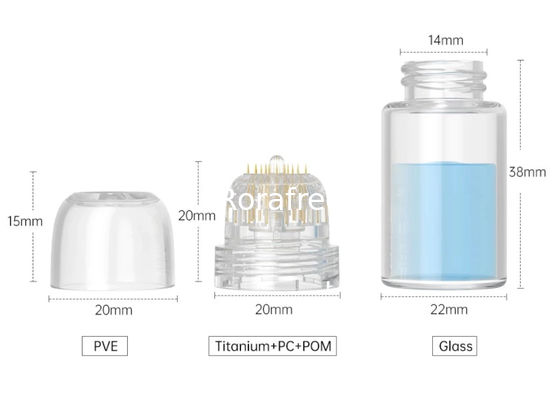 Hydra Micro Needle Titanium Tips Derma Needles Skin Care Anti Aging Whiten Bottle Stamp Serum Injection Reusable 20 Pin supplier