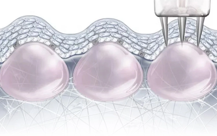 Nanosoft Microneedles Fillmed Hand Three Needles for Anti Aging Around Eyes and Neck Lines Skin Care Tool